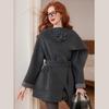 Bailuyu Women's Scarf Collar Wool Blend Coat