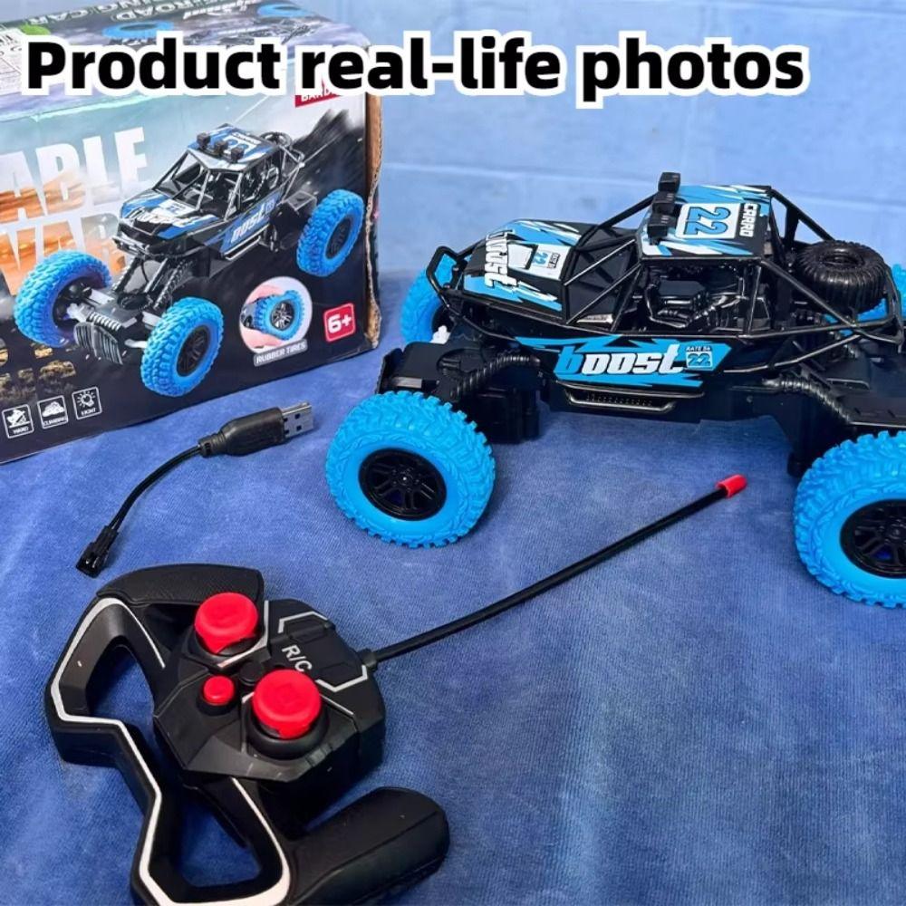 Rechargeable Remote Control Toys Cars Rubber Wheels Off-Road Toy Car  Children