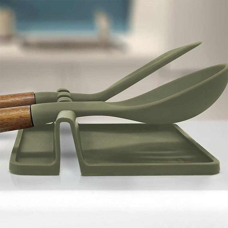 Silikon-Küchengeschirr-Spatelmatte, Löffelhalter für die Küchenarbeitsplatte, Löffelmatte, Spatelhalter, Haushaltsdeckelhalter.