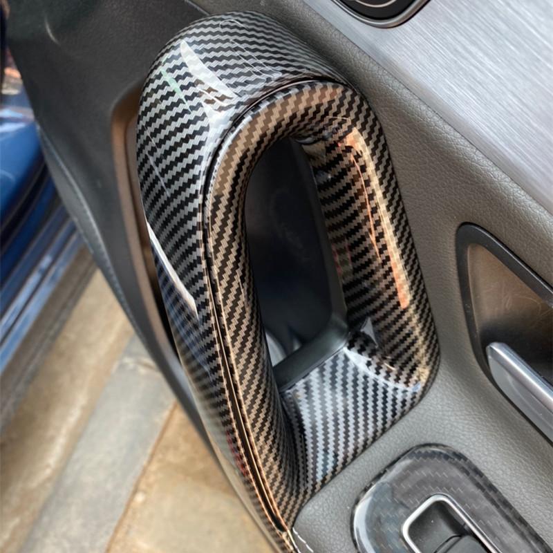 Painel de decoração de maçanetas internas de carro em fibra de carbono para porta, moldura de porta, guarnição para Mercedes Benz Classe A W177 CLA