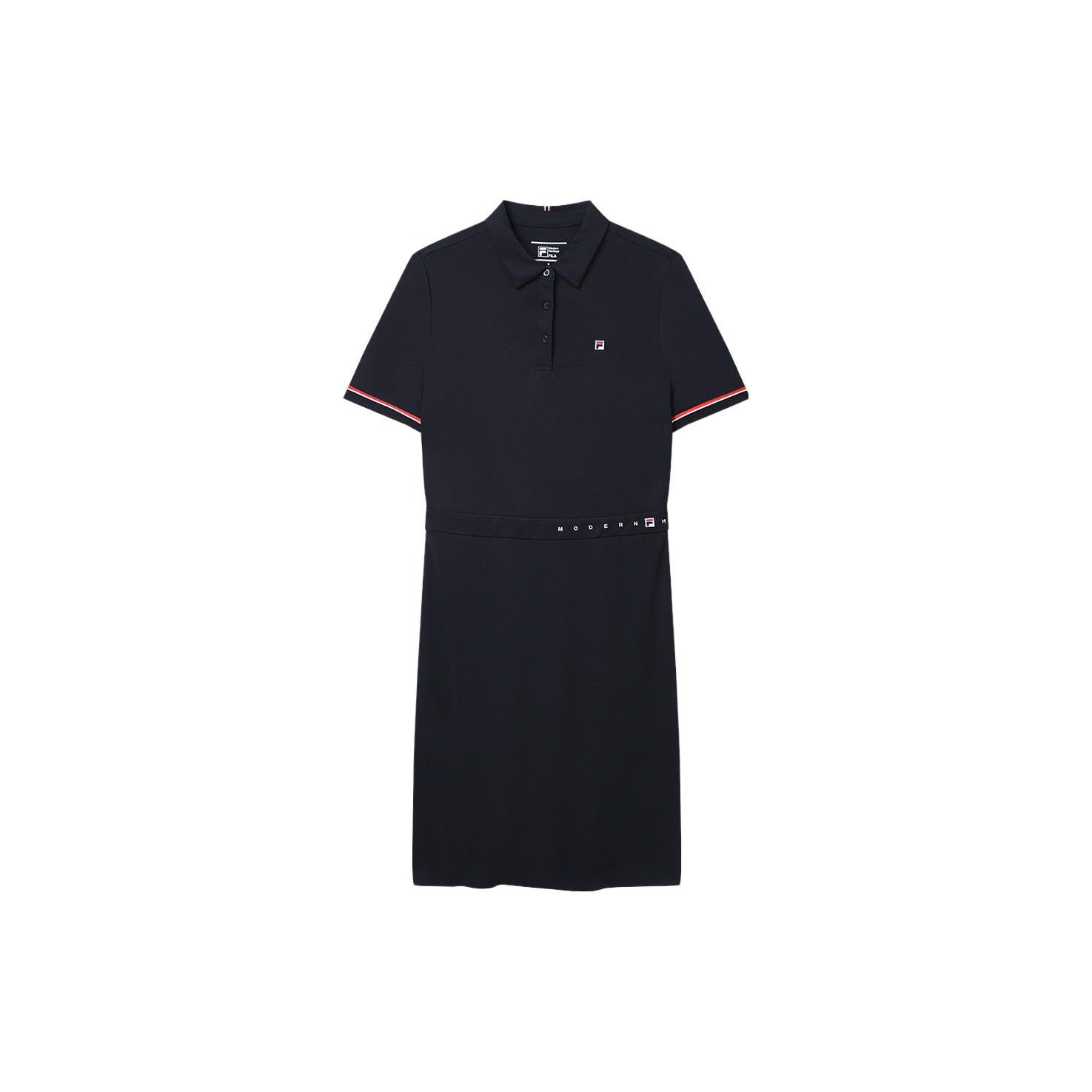 

FILA Classic Business Comfortable Polo Dress With Letter Print Women Dresses Legendary-Blue F11W321305F-NV S