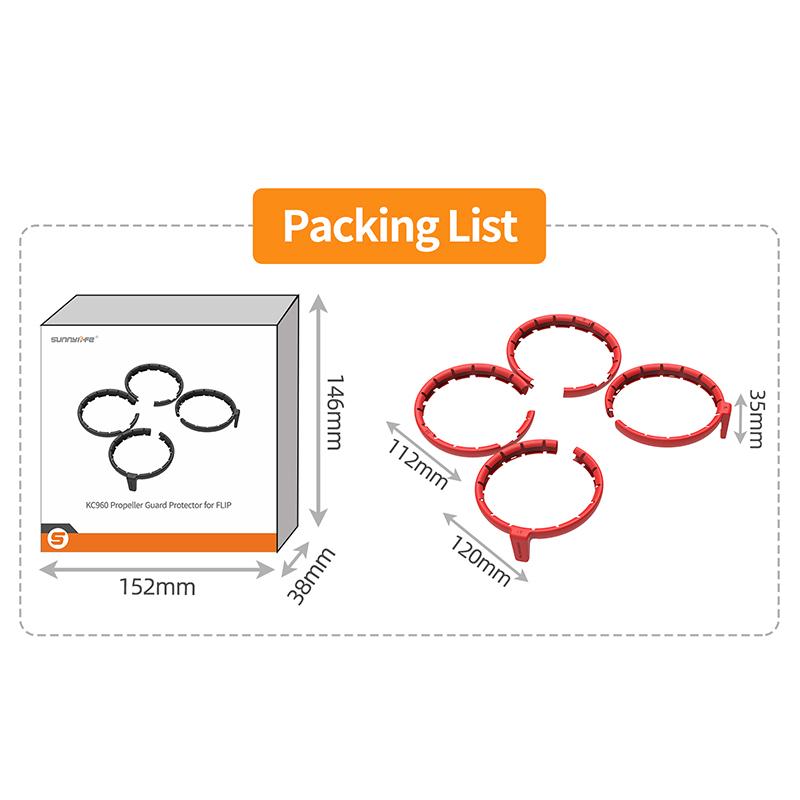 For DJI Flip Drone Propeller Guard Case Quick Release Arms Anti Drop Full Surround Bumper Rings Protector Cover Accessories