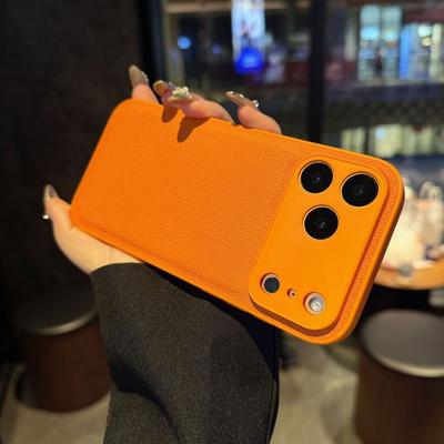 For Apple 17pm Mobile Phone Case for Leather Textured Lychee Pattern Two-in-one for IPhone17air Leather Protective Case 14/16