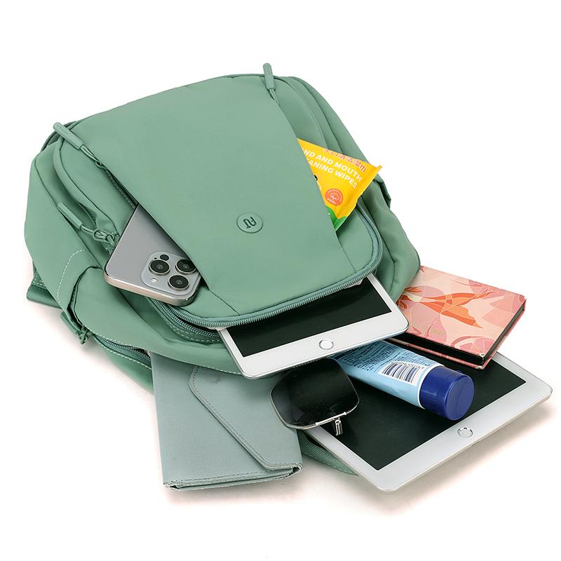 Solid Color Women's Backpack Student Schoolbag