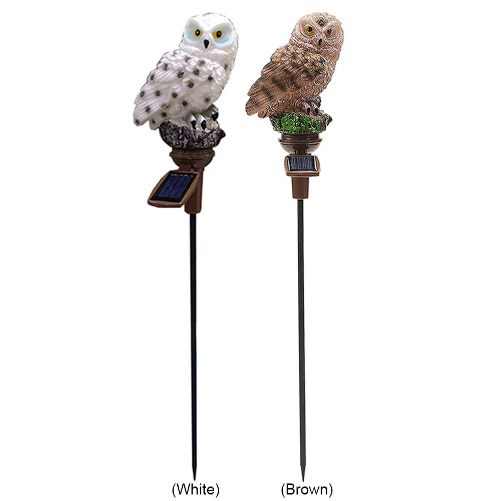 Solar LED Lights Outdoor Decorative Lawn Stake Owl Lights Yard Art Garden Decor