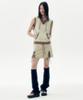 Leoninghai Hooded Sleeveless Sweat Vest [Beige]