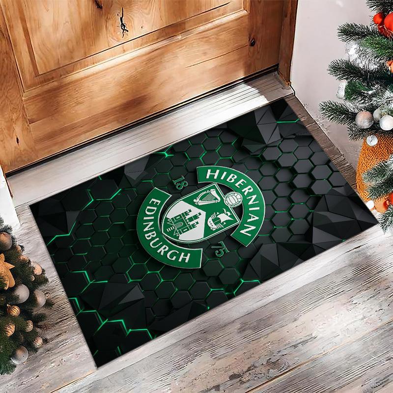 Tappeto Morbido per Pavimento Antiscivolo Hibernian FC Calcio Calcio Modello Tappeto per Interni Tappetino Decorazione Sportiva per Camera da Letto