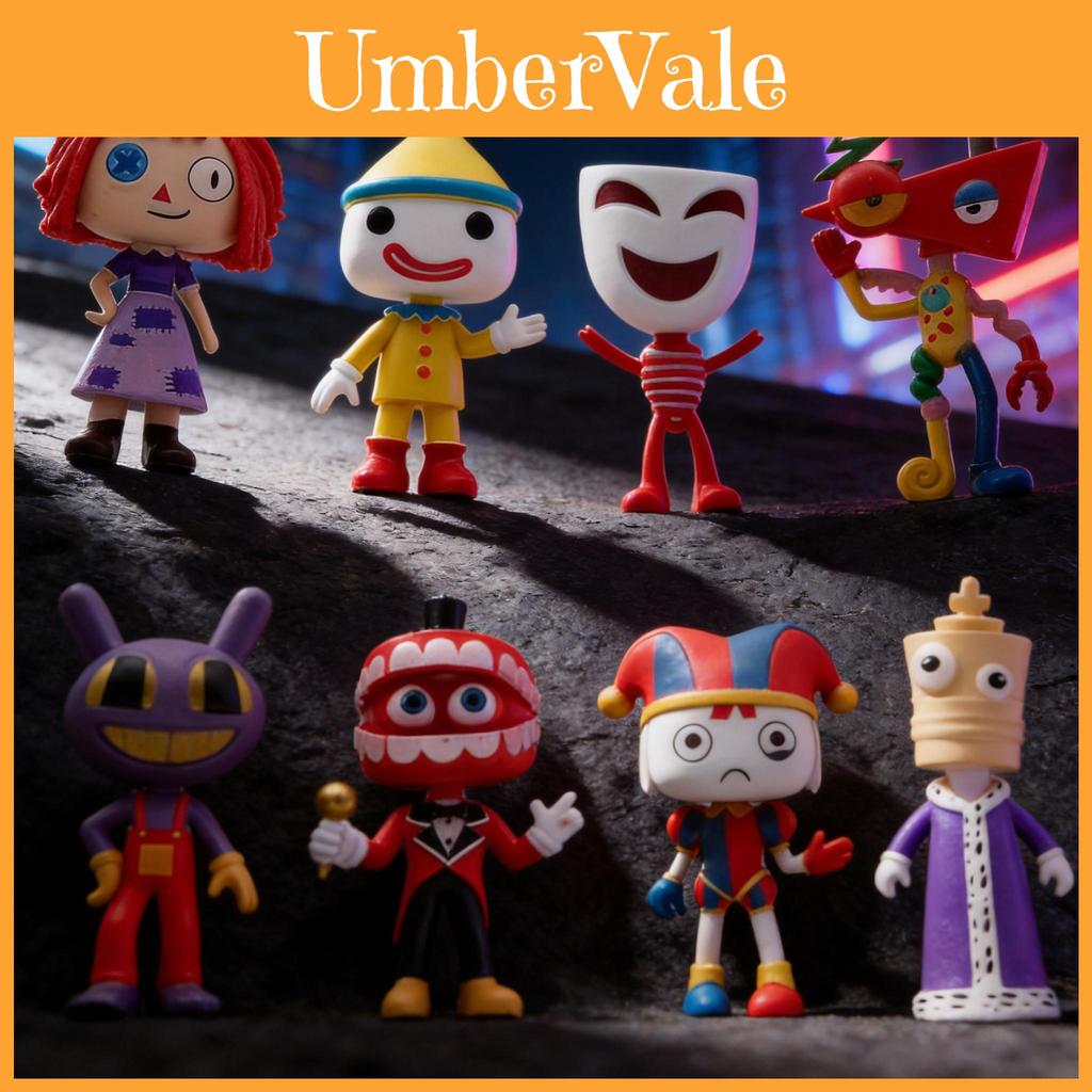 Il Fantastico Circo Digitale Set di Modelli in PVC con Figure Assemblabili per Collezionisti