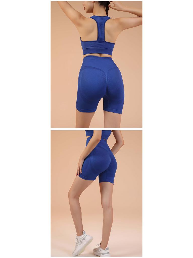 Shorts de Yoga Sans Coutures Taille Haute Ventre Plat