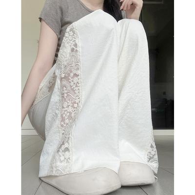 Hose mit weitem Bein Damen Sommer Neu Hohe Taille Locker Fallend Lässige Hose