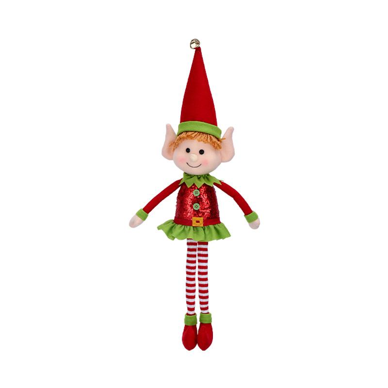 Nieuwe Collectie 2/1 Stuks 65CM Kerstelf Pop Pluche Been Rood Groen Ornamenten Jongens Meisjes Elfen Speelgoedpop Nieuwjaar Navidad Huisdecoraties