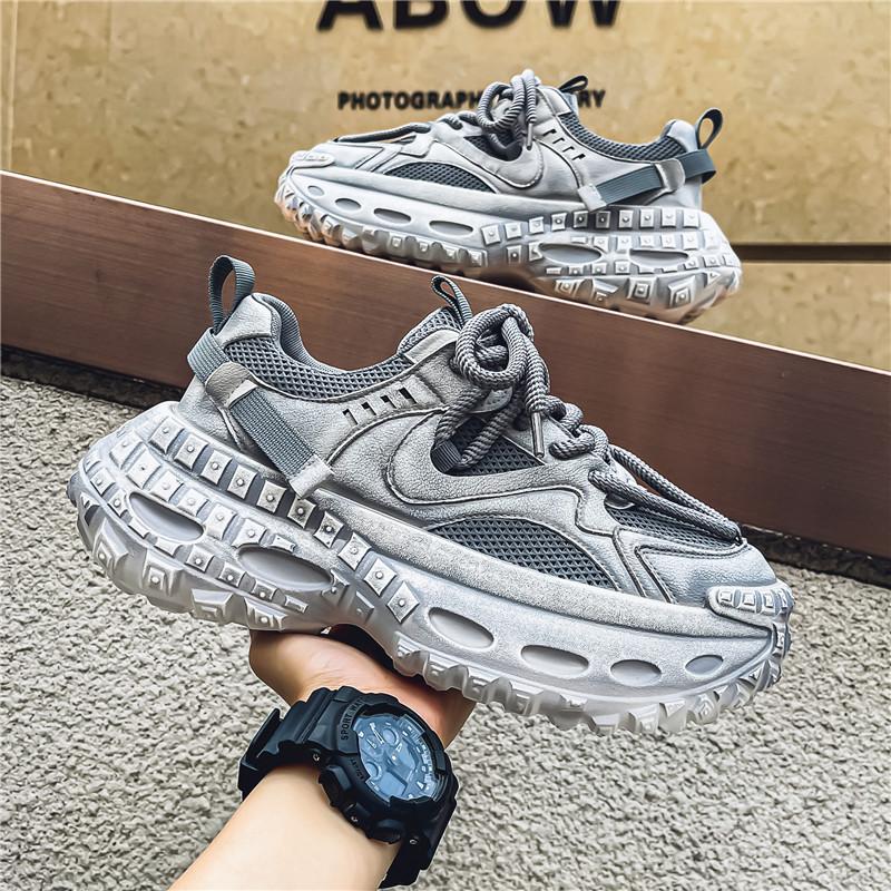 Módní pánské tenisky Trendy robustní tenisky Pánská ležérní obuv Zvyšující výšku Silná podrážka Sportovní obuv Pánské Zapatillas Hombre