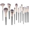 14 Pcs Ultra-Soft Green Makeup Brush Set for Face Eye Beginner-Friendly Cosmetic Tool Kit---### ?