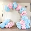Pastelowa Różowo-Niebieska Girlanda Balonowa Łuk Zestaw Jasnoniebieski Różowy Girlanda Balonowa Chłopiec Dziewczynka Baby Shower Odkrycie Płci Impreza Urodzinowa Dekoracja
