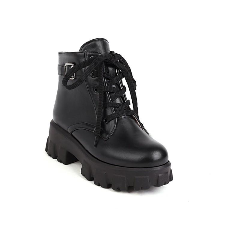 European and American style lace-up Martin boots, thick-soled student women's boots often come out in large sizes - boots