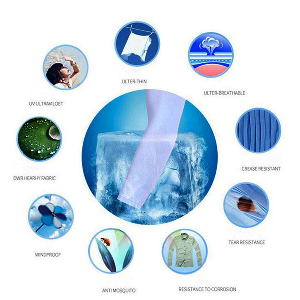 

1 Pair Arm Sleeves Sun UV Protection Cycling Running Fishing Driving Arm Cover Sunscreen Cuff