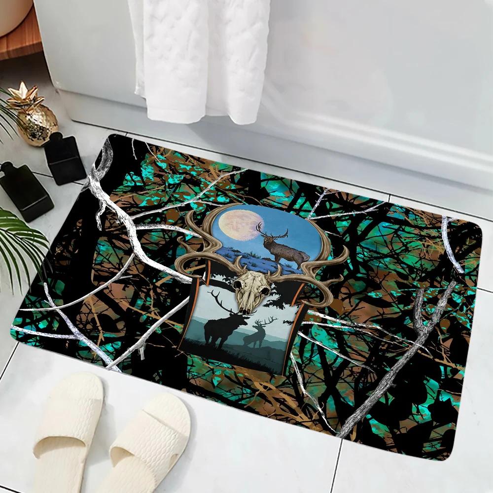 Animal Hunting Boar Carpet Decorate 3D Printed Doormat for Home Indoor Bedroom Toilet Kitchen Mats Rectangle Area Rugs Pig Duck