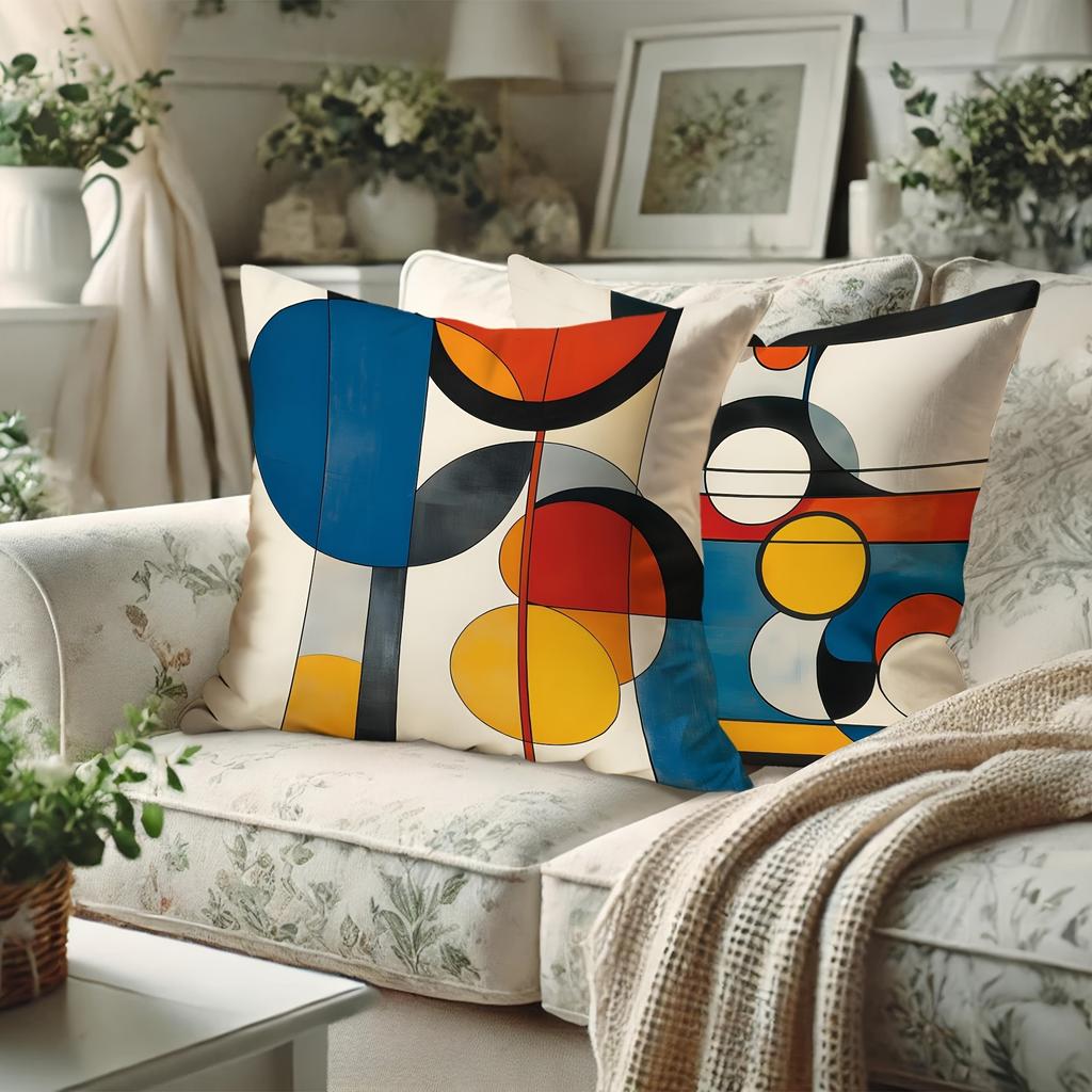 1/4pcs Mid Century Modern Geometric Abstract Throw Pillow Covers Cushion cover