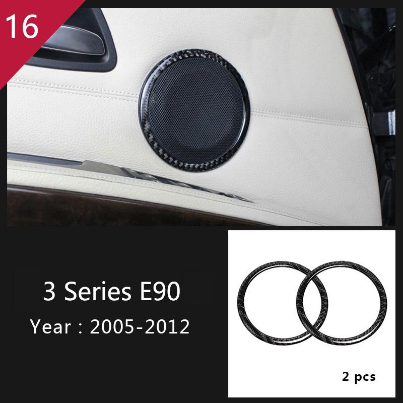 Carbon Fiber Gear Shift Panel Trim Sticker for BMW 3 Series E90 E92 E93 2005-2012 Car Inner Center Control Decorative Accessory