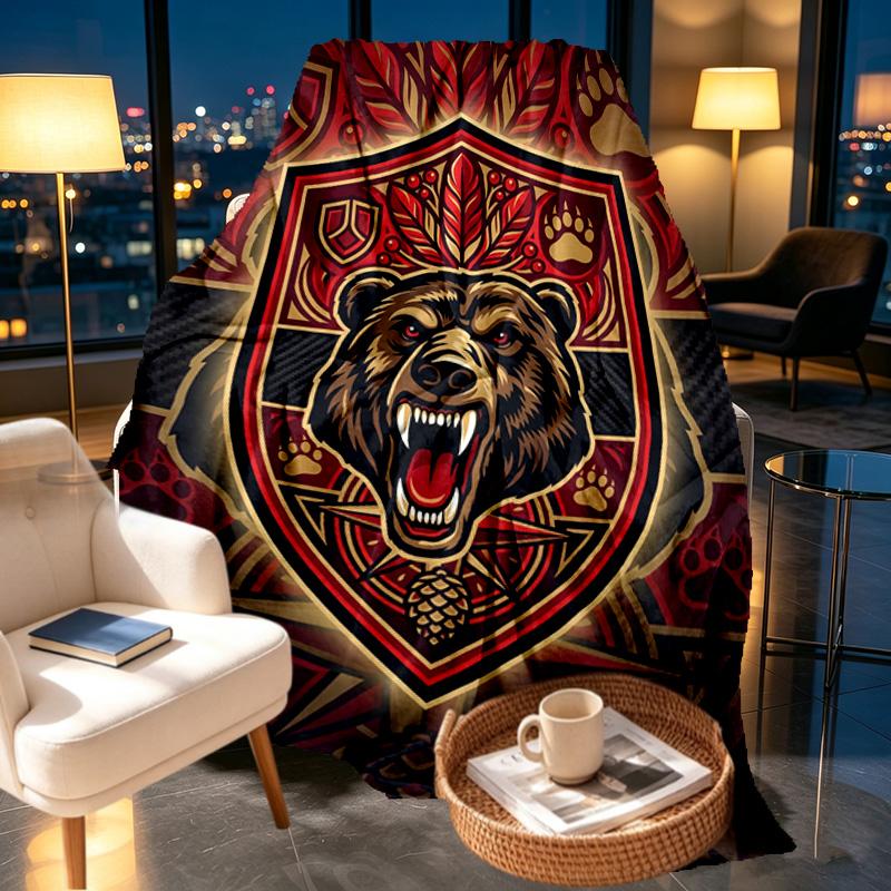 North Sydney Bears Print Blanket - Soft & Comfortable, for Bedroom, Travel, Sofa, Home Decoration - Birthday Christmas Gift for Friend