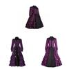 Abito Ruffled Medievale Gotico Vintage Costume Cosplay Per Eventi A Tema