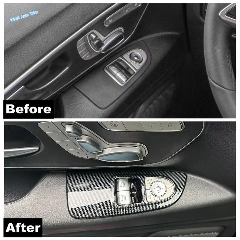Auto Innen Tür Armlehne Fensterheber Knopf Panel Abdeckung Zierleiste Zubehör für Mercedes-Benz Vito W447 / V-Klasse V260 2014 -
