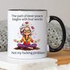 Yoga Inner Peace Fucking Problem Calming Yoga Ceramic Coffee Mug Water Cup