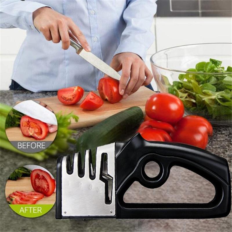 4-in-1-Küchen-Keramikmesser-Scherenschärfer, 4-Stufen-Schärfer, Haushaltswerkzeug