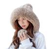 Thickened Beanies Cap Coldproof Ear Protection Hat Fashion Knitted Plush Hat  for Women Girls