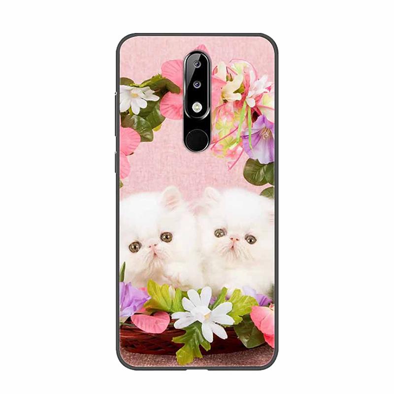 Per Nokia 6.1 Plus Custodia Adorabile Morbido Silicone Cartone Animato Gatto TPU Custodie per Telefono per Nokia X6 Copertura 6.1Plus Carina Coque per NokiaX6 Guscio