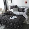 Queen Duvet Cover Set Soft Breathable Cooling Black Aesthetic Bedding Full King Single Double Comforter