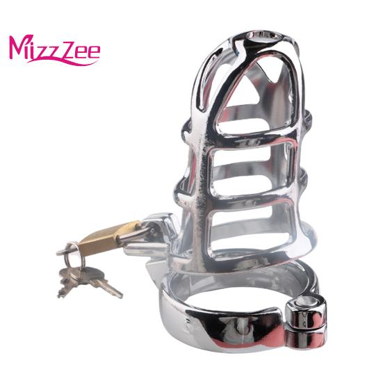 Mizz Zee Penis Pečlivé zpracování Zařízení pro cudnost Leštící zařízení pro muže z nerezové oceli