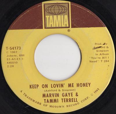 7-Zoll Schallplatte MARVIN GAYE & TAMMI TERRELL - Keep On Lovin' Me Honey T54173 Tamla 1968 US Soul/Funk Gebraucht
