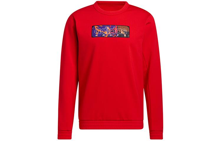 Adidas Sweatshirts Men s Light Scarlet Crew Neck Moderate Regular GQ2834 XL