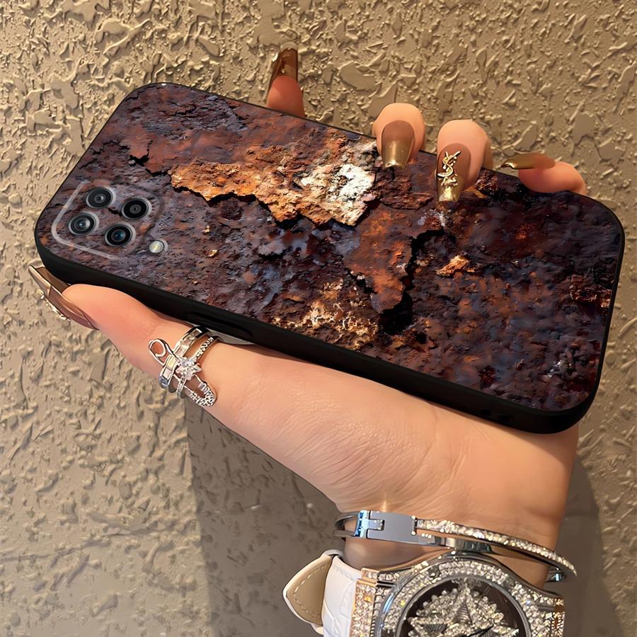 Retro Rust Design Soft Back Phone Cover Case for Samsung Galaxy A12 A13 A54 A71 A16 A21s A51 A52 A14 A15 A72 A73 A24 A31 A22 A23