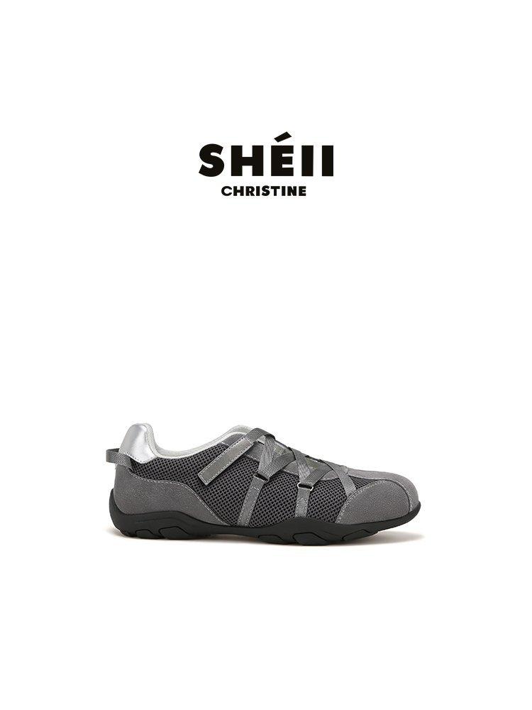 [Real soft leather thick sole] Korean blogger~ Cross-band functional wind ballet Mary Jane casual shoes women's sports shoes