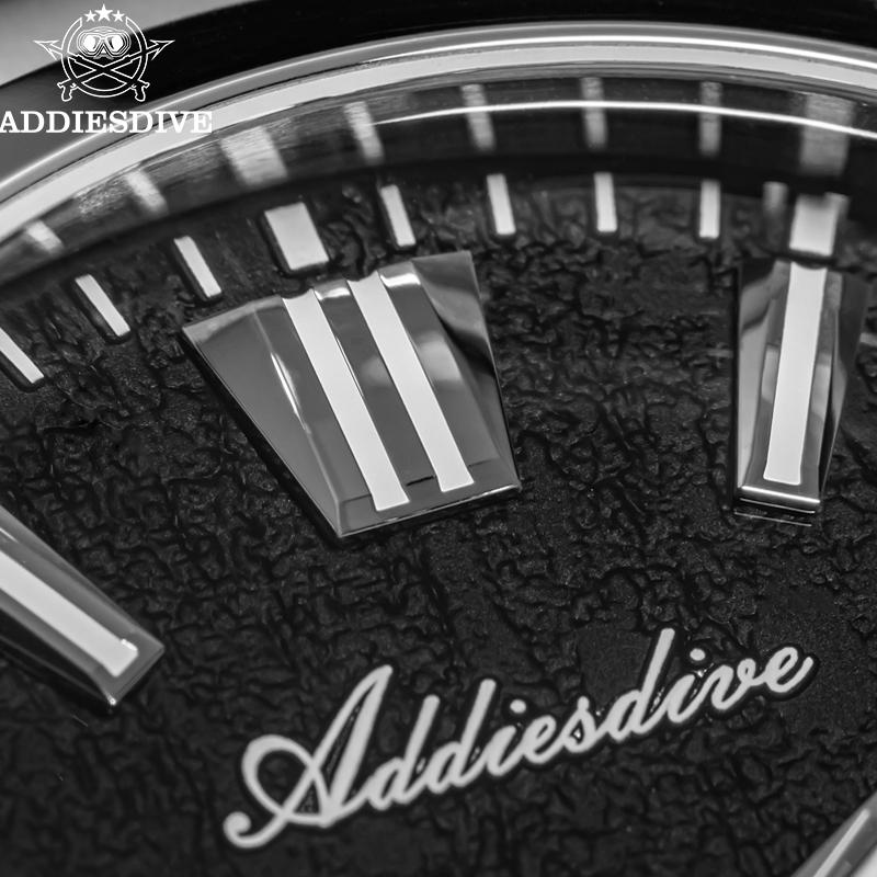 ADDIESDIVE Luxury Automatic Mechanical For Men Green Texture Dial Sapphire Crystal BGW9 Luminous Diver Watch AD2075 reloj hombre