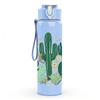 1PC Desert Cactus Plant Art Print 750ml Color Plastic Sports Water Bottle Leakproof Flip Straw Lid Suitable for Sports Office Home Use