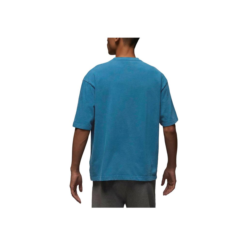Jordan Flight Essential Logo Print Oversized Short Sleeve T-Shirt With Dropped Shoulders Men Tops Navy DZ0605-427