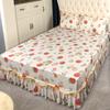 Wave Edged Lace Bed Skirt Soft and Comfortable Printed Bed Sheets Plant Pattern Anti Slip and Dustproof Bed Cover Bedding