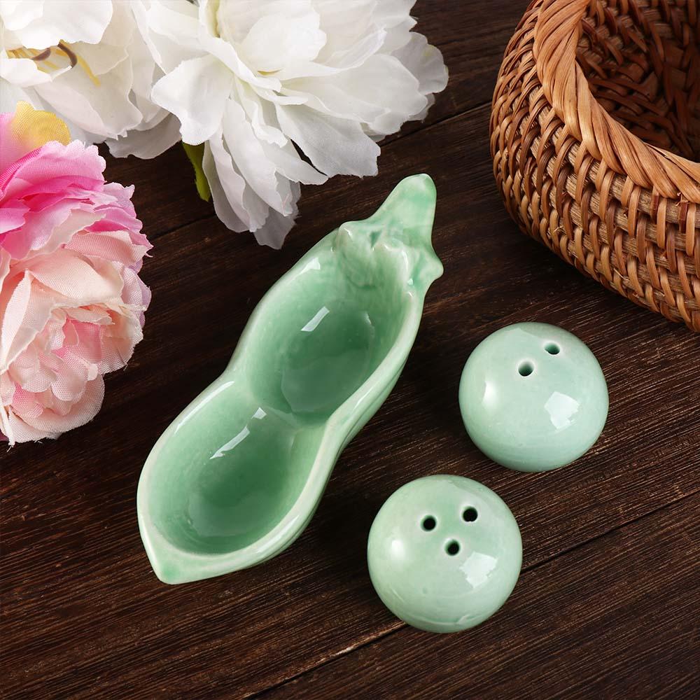 Pea Shape Pea Pod Seasoning Jars Spice Bottle Spice Jars Generic Pepper Jars  Party
