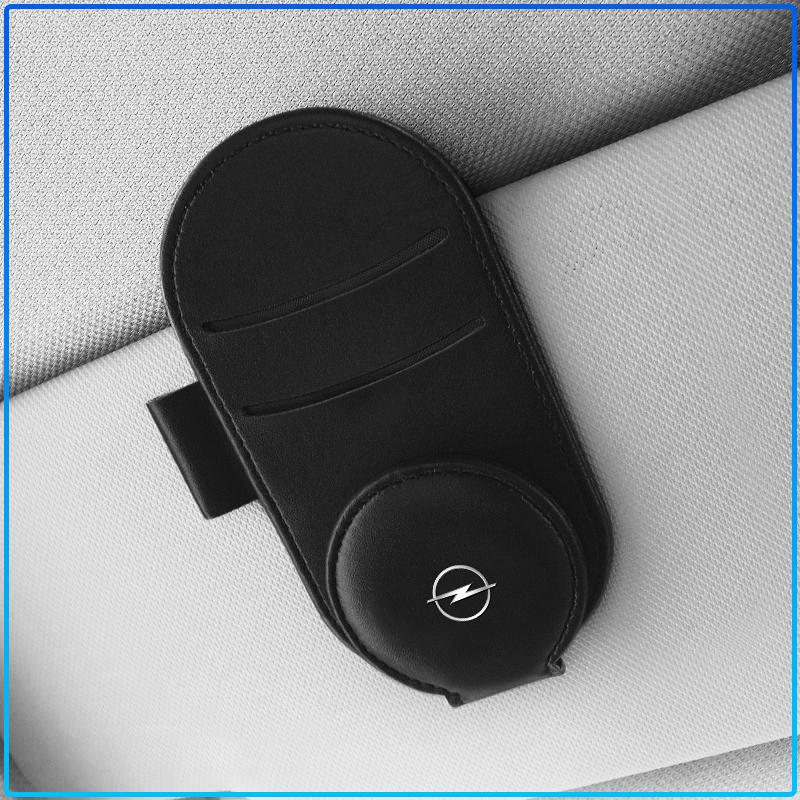 Car Leather Glasses Clip Sun Visor Multi-function Sunglasses Clip For Opel Astra C G H Insignia J K Zafira B Corsa Vectra C Corsa C