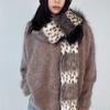 Luipaardprint Sjaal - Luxe High-end Warme en Pluizige Winter Nekwarmer voor Dames