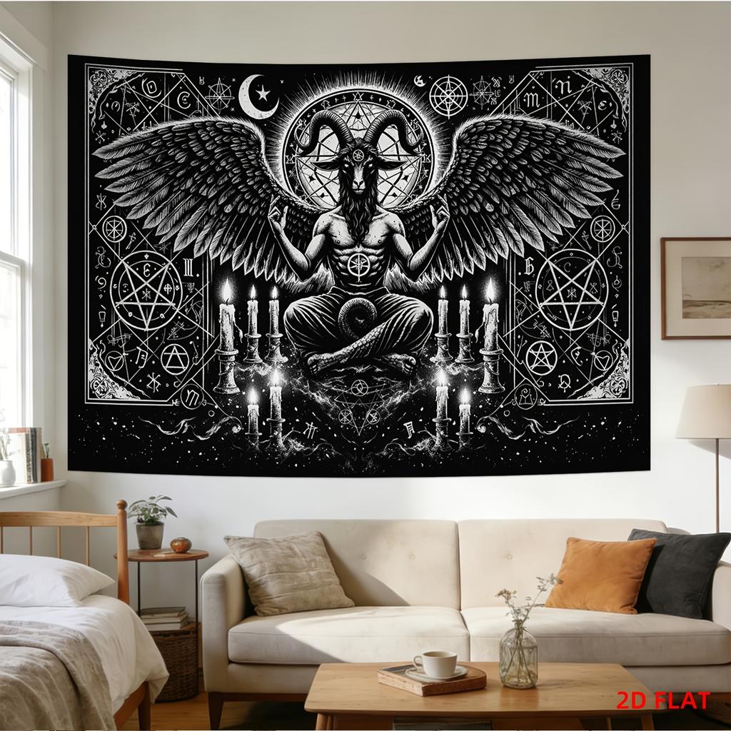 Astrology Tapestry Wall Hanging Occult Zodiac Celestial Mystic Decor Witchy Boho Bohemian Tarot Wall Art Gothic Deity Poster