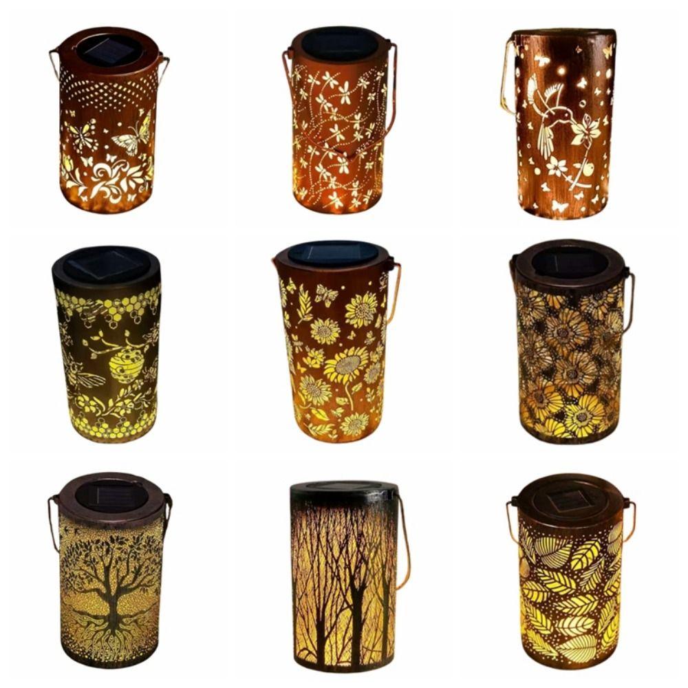 Butterfly/Flower Hanging  Solar Lanterns Solar Powered Wind Chime Hanging Lamp  Home Decoration