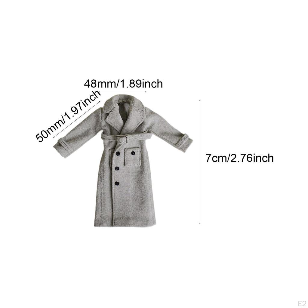 1/12 Scale Coat for Action Figures Accessories Windbreaker Clothing Miniature BJD Decoration