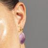 Boucles d'oreilles - LUXENTER - AYOM - Argent 925 - Plaqué or jaune 18 carats - Améthyste