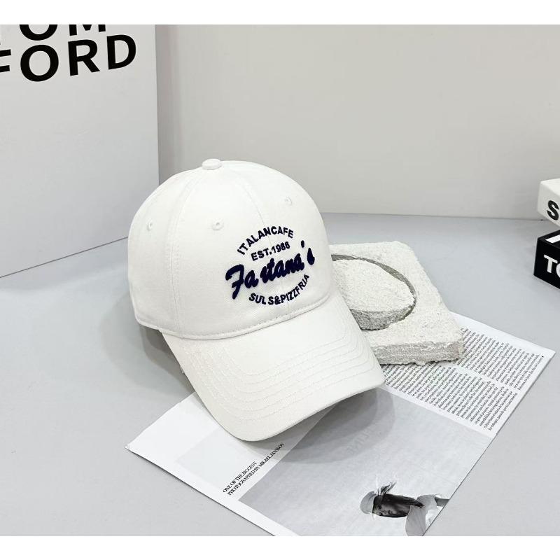 High quality letter embroidery hardtop baseball hat for men and women couples cap four seasons sunshade sunscreen cap