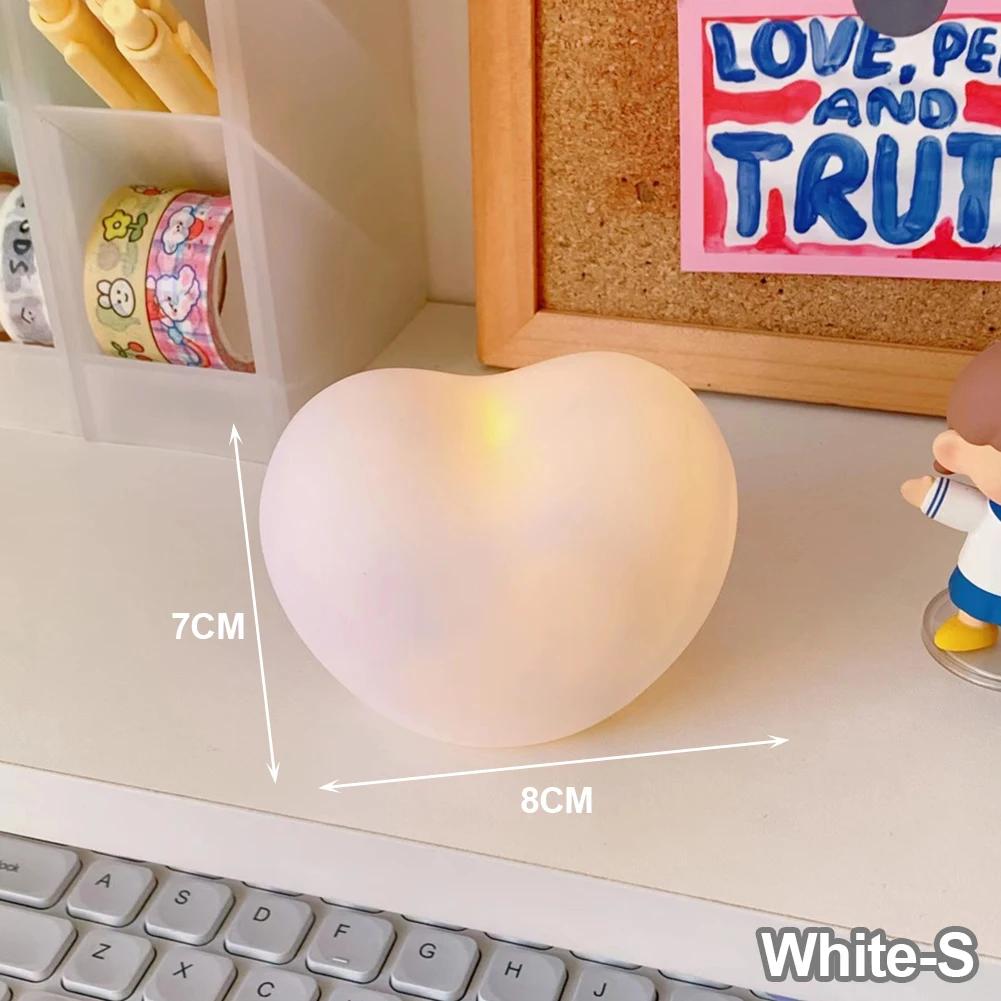 Creative 3D Love Heart LED Lamp WeddingRed Pink Night Light Ornament Birthday Christmas Home Ambient Light Gift Box Decoration