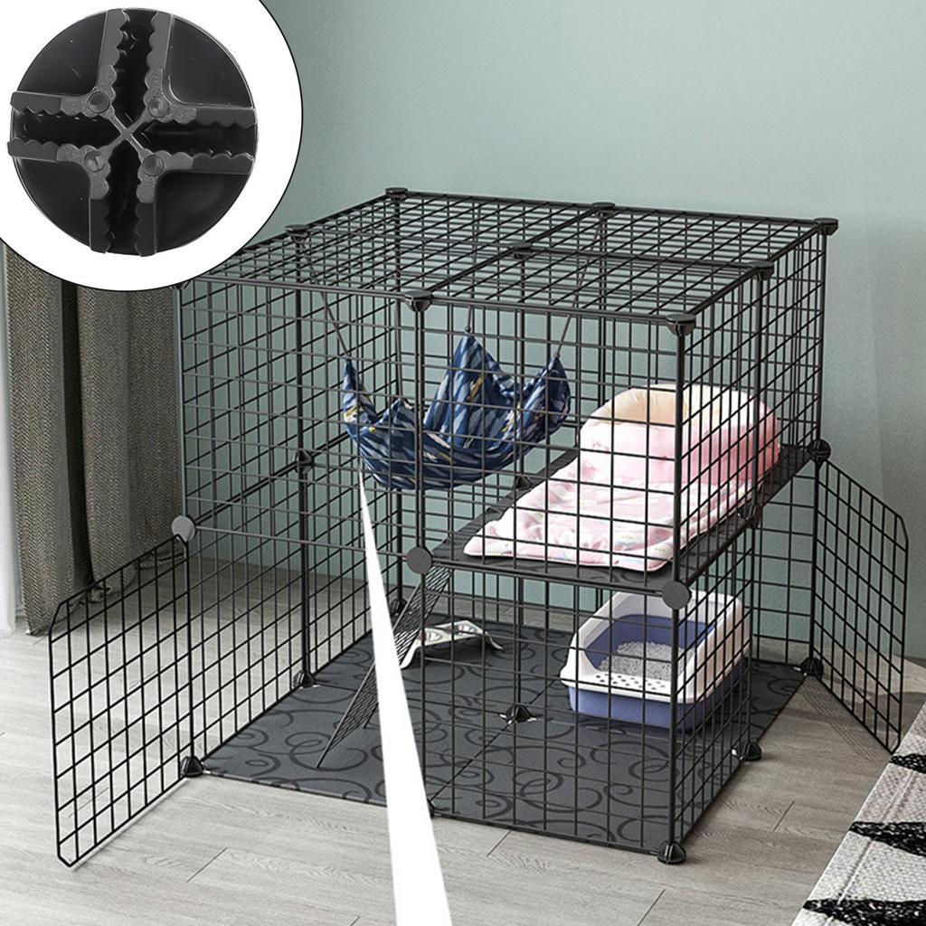 Pachet de 4 conectori pentru grile multifuncționale Accesoriu portabil pentru soluții de depozitare pentru rafturi din sârmă și dulapuri modulare